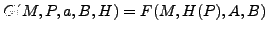 $G (M, P, a, B, H) = F (M, H(P), A, B)$