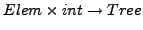 $Elem \times int \rightarrow Tree$