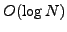 $O(\log N)$
