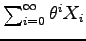 $ \sum_{i=0}^{\infty} \theta^i X_i$