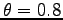 $ \theta =0.8$