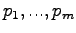 $ p_1,...,p_m$