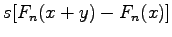 $\displaystyle s [F_n(x+y) - F_n(x)]$