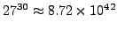 $27^{30} \approx 8.72 \times 10^{42}$