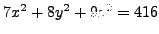 $7 x^2 + 8 y^2 + 9 z^2 = 416$