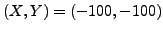 $(X, Y) = (-100, -100)$