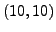 $(10, 10)$